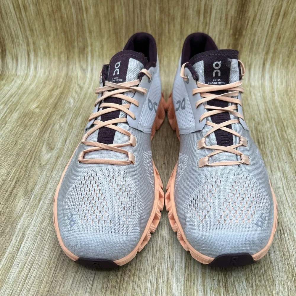On Cloud X Running Shoes Women's Size 9 Silver/Almond Sneakers 20.99904